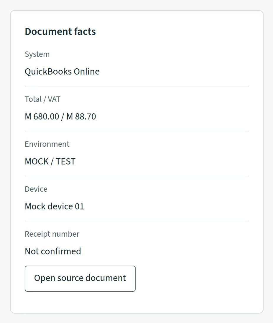 Document facts and retained timeline. Console screen showing Sample data.